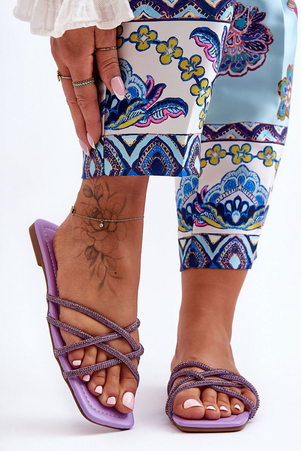  Sandał Klapki Model Leomi 5628-2 CLA-1 Violet - Step in style 