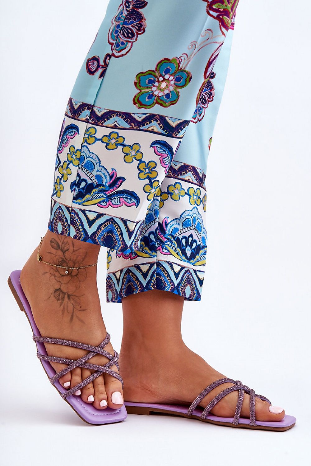  Sandał Klapki Model Leomi 5628-2 CLA-1 Violet - Step in style 