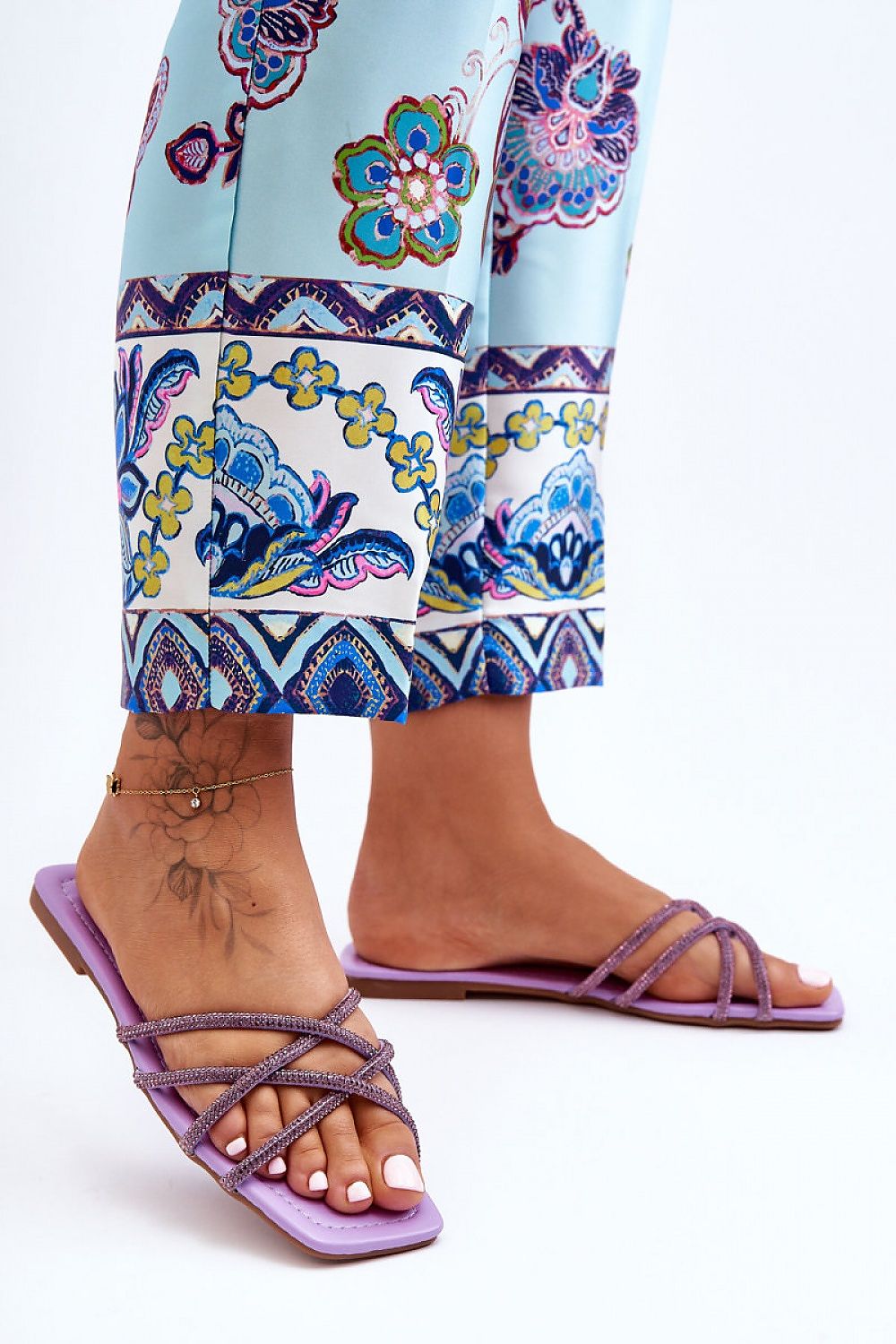  Sandał Klapki Model Leomi 5628-2 CLA-1 Violet - Step in style 