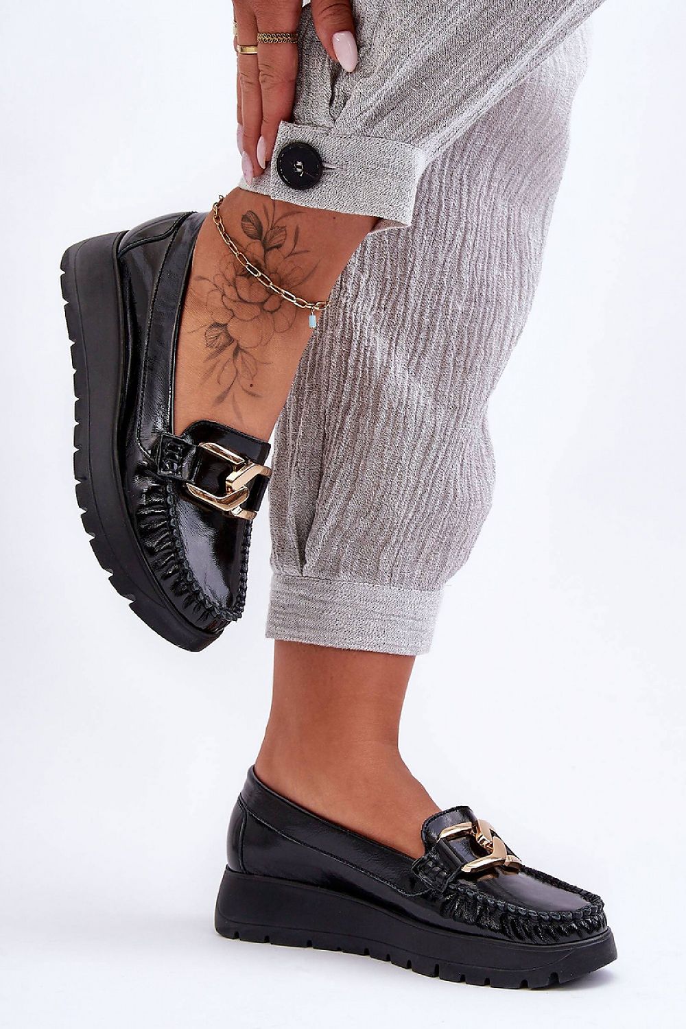   Mokasyny Model Desmond 10141 Black Skóra - Step in style 